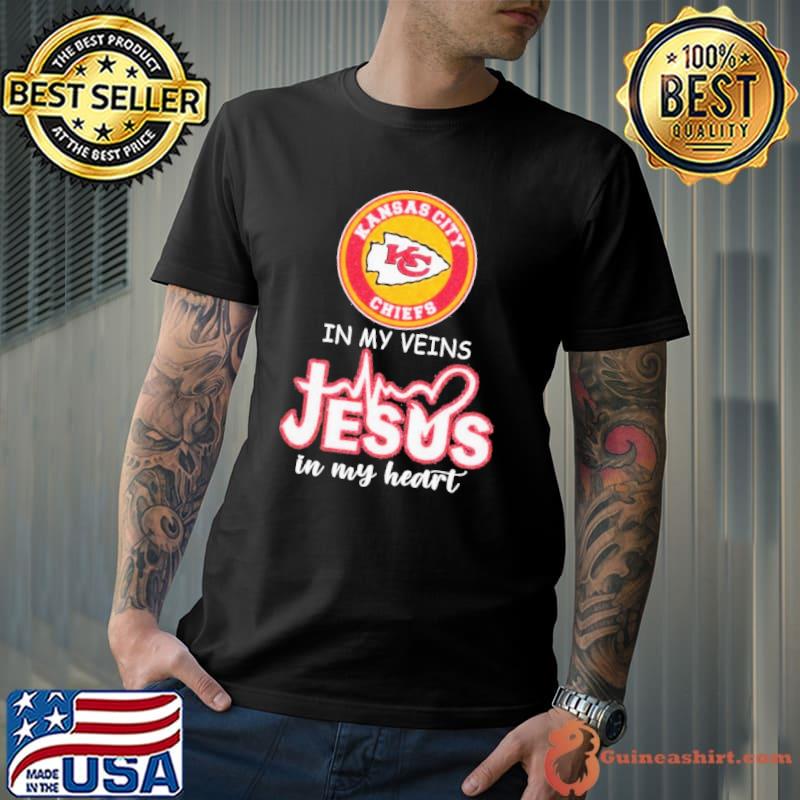 Cincinnati Bengals Logo 2023 In My Veins Jesus In My Heart Shirt