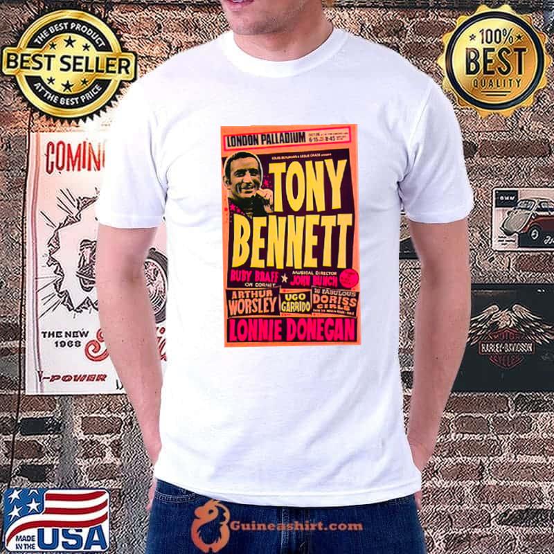 London Palladium 1973 Tony Bennet London Concert Lonnie Donegan T-Shirt