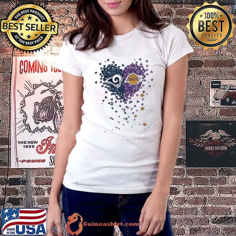 Los Angeles Rams Los Angeles Lakers Tiny Heart Shape 2023 Shirt