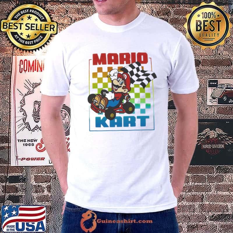 Mario Kart Rainbow Checkered Flag 2023 Shirt