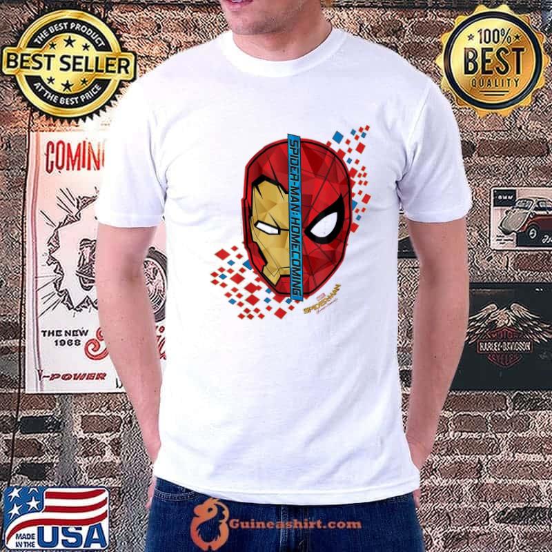 Marvel Spider-Man Homecoming Iron Man Face Split Shirt