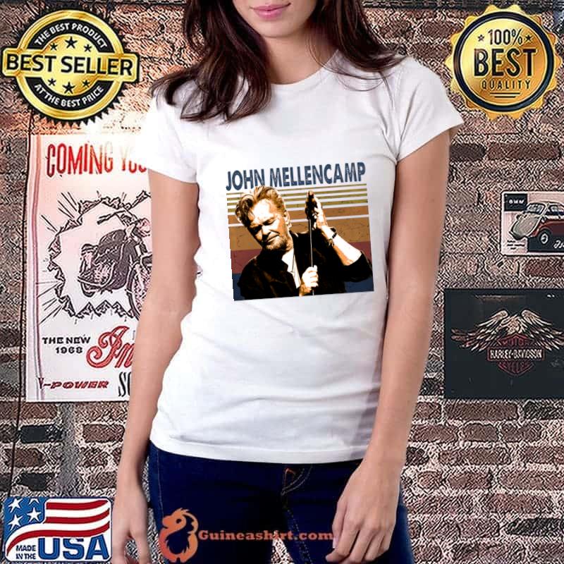 Melodic Grit John Mellencamp Singer An American Vintage T-Shirt Ladiestee