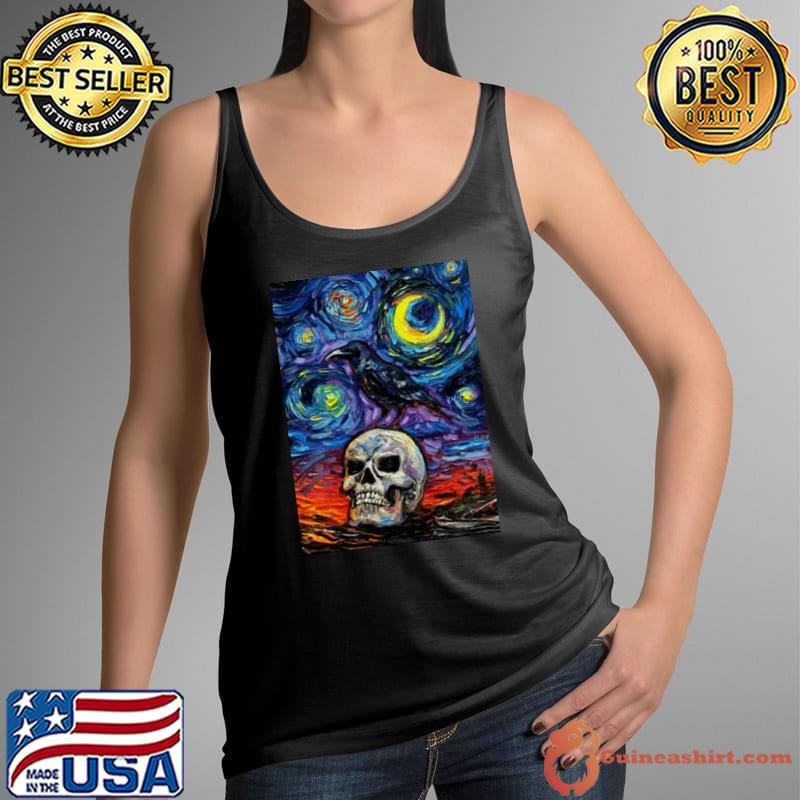 Nevermore Skull 2023 Stary Night Shirt Tank Top