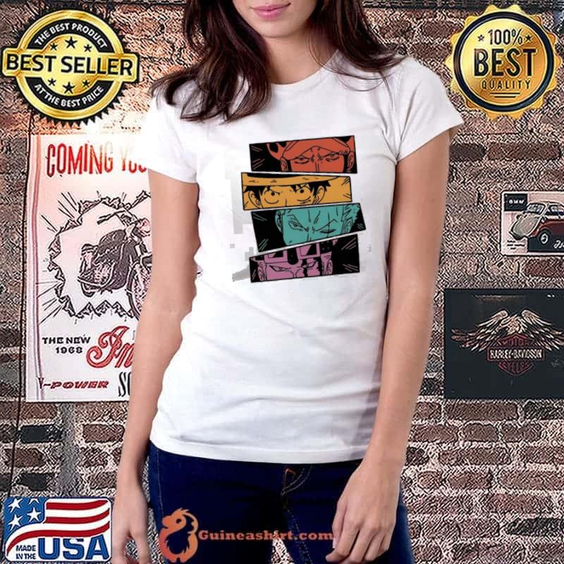 One Piece Straw Hat Pirates Monkey D. Luffy, Zoro Shirt Ladiestee