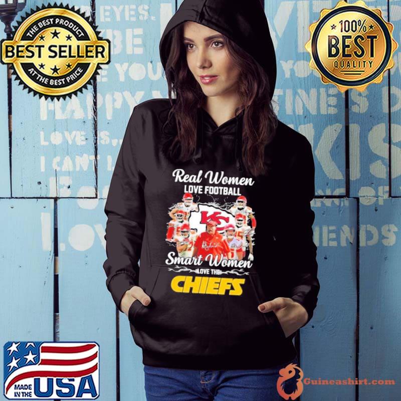 Buy Real Women Love Football Kc smart Women Love The Chiefs Shirt