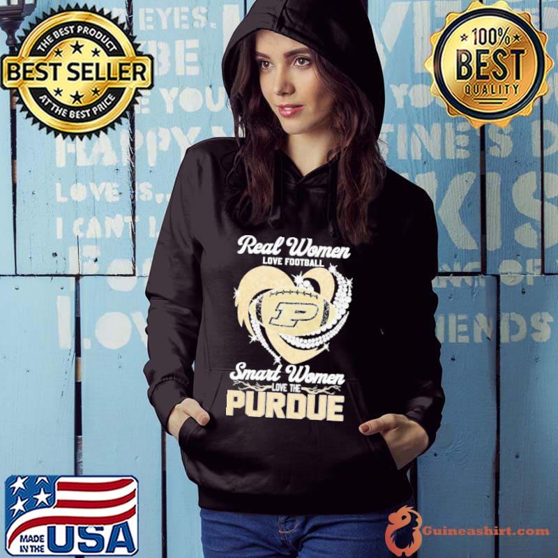 Real Women Love Football Smart Women Love The Purdue Diamond s Hoodie