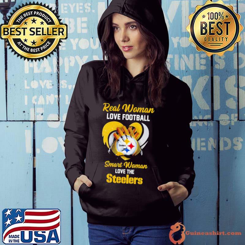 Real Women Love Football Smart Women Love The Steelers Diamond Heart 2023 shirt