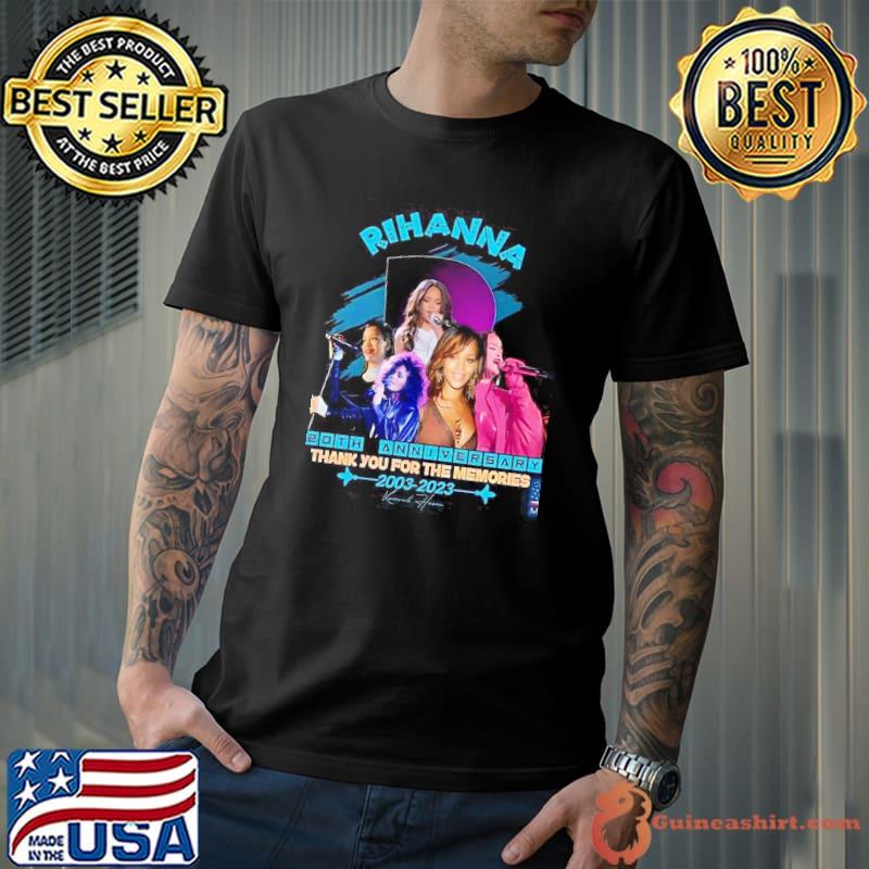 Rihanna 20th anniversary thank you for the memories signature shirt