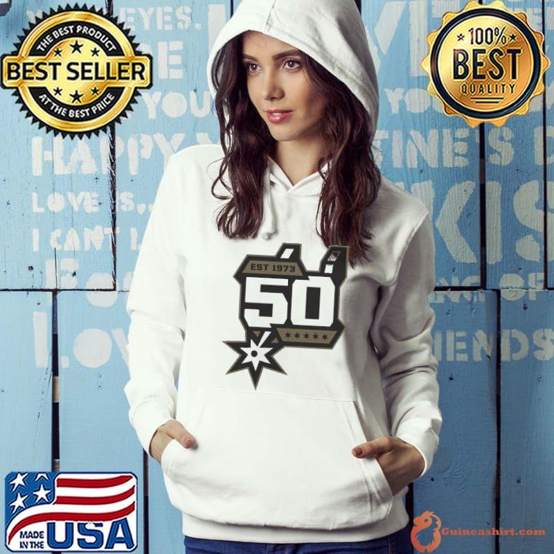 San Antonio Spurs Men’s Sportiqe 50th Anniversary Wordmark Shirt Hoodie