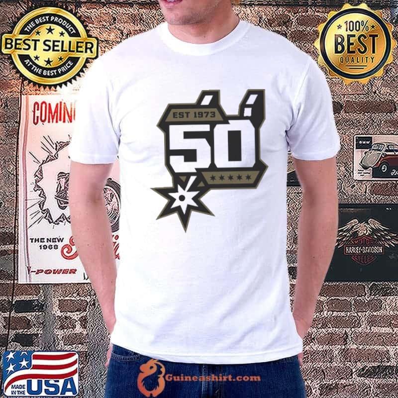 San Antonio Spurs Men’s Sportiqe 50th Anniversary Wordmark Shirt