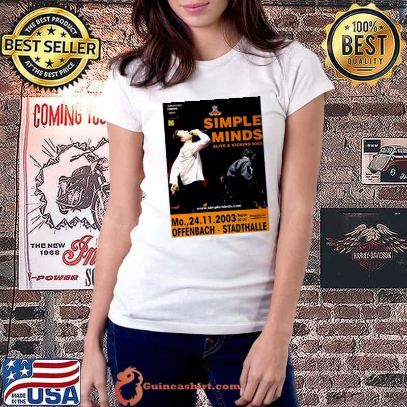 Simple Minds Alive And Kicking 2003 Offenback Stadthalle concert T-Shirt Ladiestee