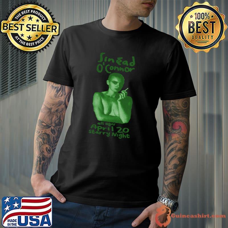 Sinead O'Connor All Ages April 20 Starry Night Poster T-Shirt