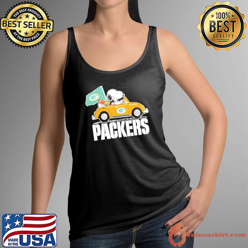 Snoopy riding car Green Bay Packers shirt