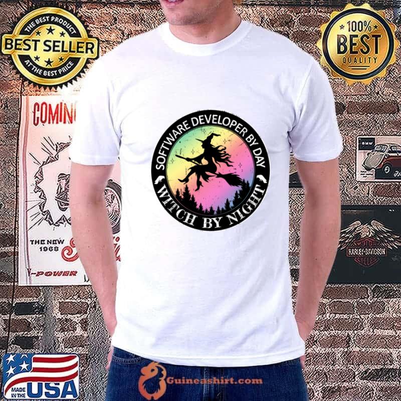 Software Developer By Day Witch By Night Halloween T-Shirt