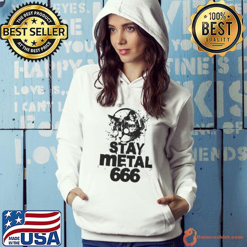 Stay Metal 666 Cat Metalhead s Hoodie
