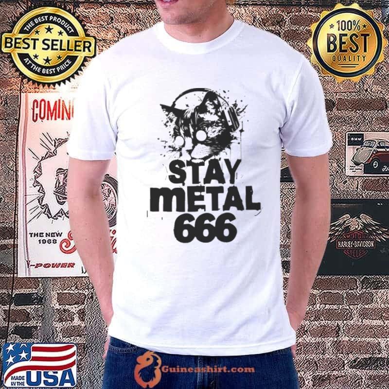 Stay Metal 666 Cat Metalhead shirt
