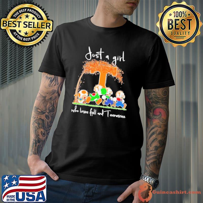 Super Mario Just A Girl Who Loves Fall And Tennessee Volunteers shirt