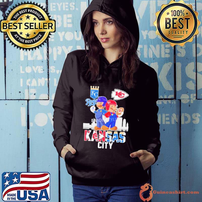 Super Mario Kansas City Chiefs And Kansas City Royals Shirt, hoodie,  sweater, long sleeve and tank top