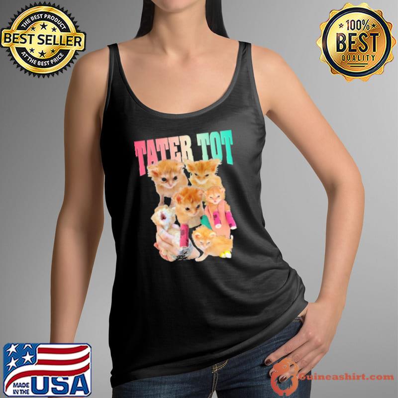 Tater Tot Collage Design Tiktok Cat Shirt Tank Top