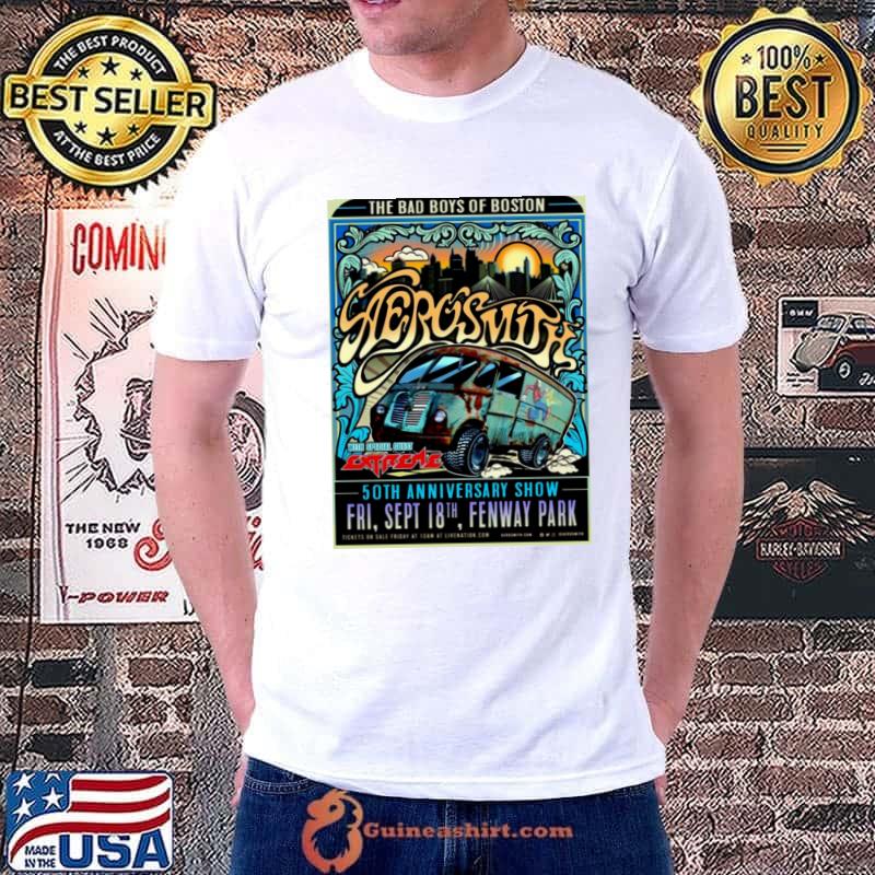 The Bad Boys Of Boston With Speical Guest 50th Anniversary Show Aerosmith Fenway concert T-Shirt