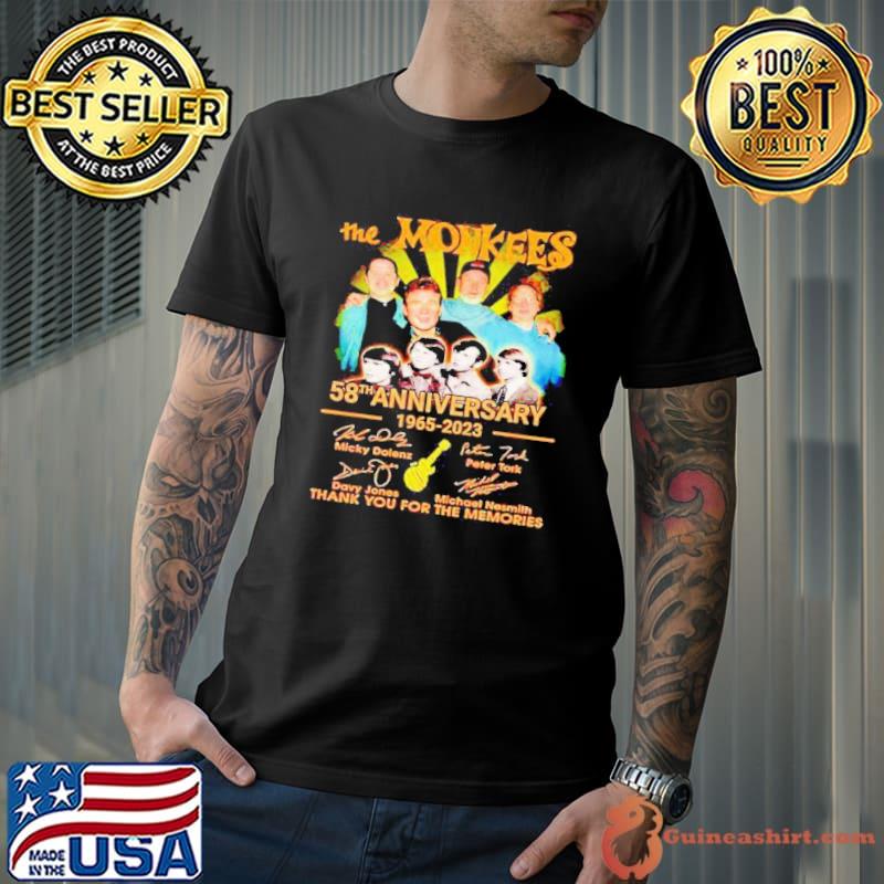 The Monkees 58th anniversary 1965 2023 thank you for the memories signature s Unisex