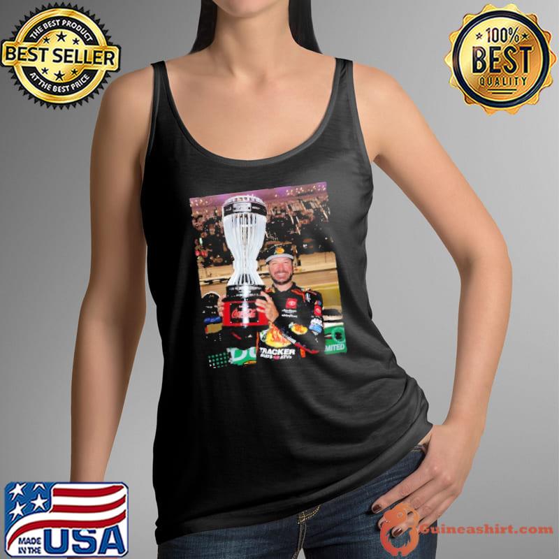 The regular season championship trophy presented by coca-cola officially belongs to martin truex jr s Tank Top