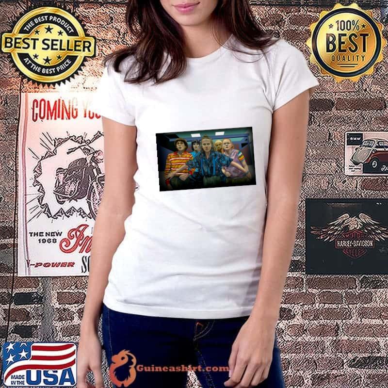 The Stranger Things Gang American science fiction horror drama T-Shirt Ladiestee