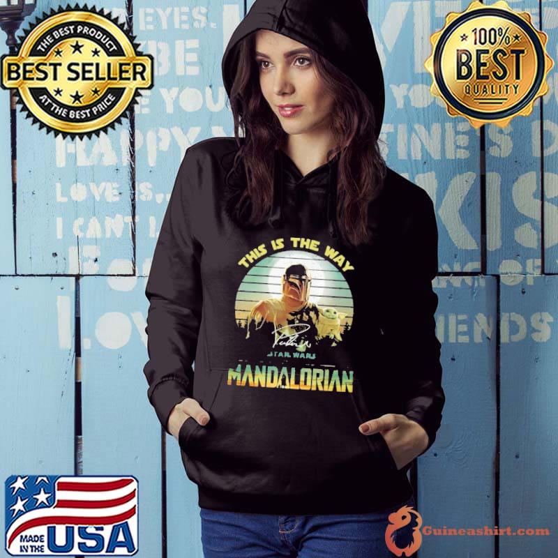 This is the way star wars mandalorian signature yoda vintage s Hoodie