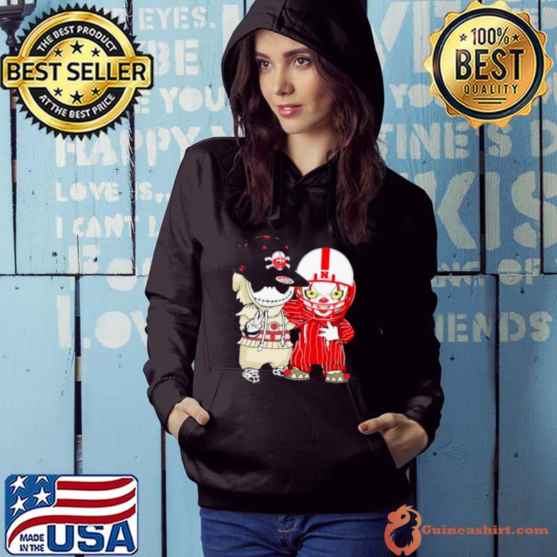 Top skull And Joker Nebraska Cornhusker Halloween Shirt Hoodie
