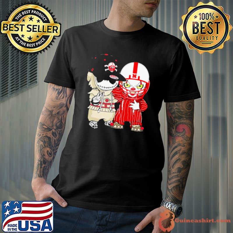 Top skull And Joker Nebraska Cornhusker Halloween Shirt Unisex