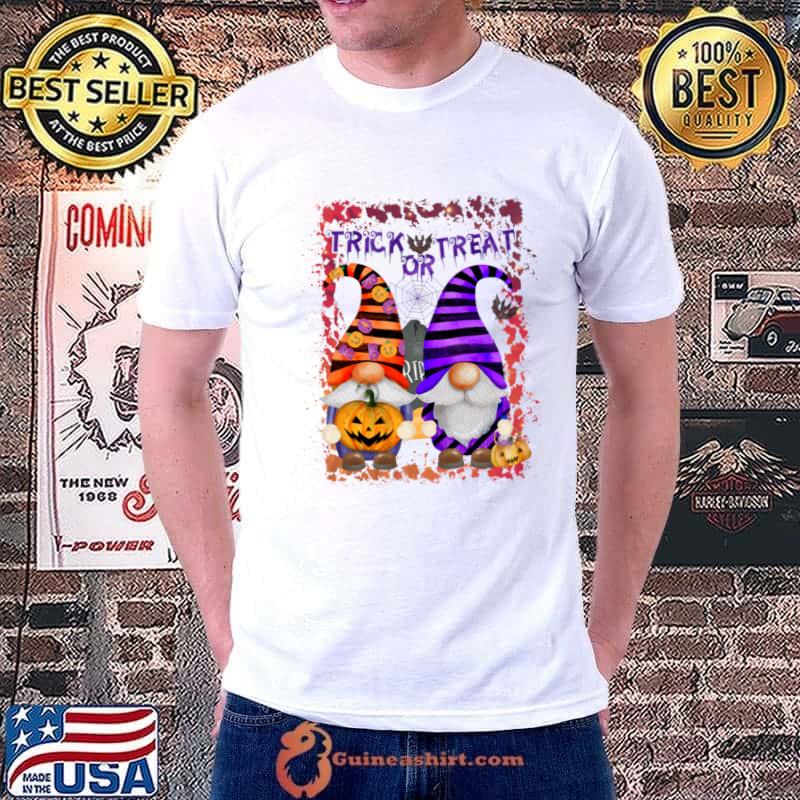 Trick Or Treat Gnome Halloween Pumpkin T-Shirt