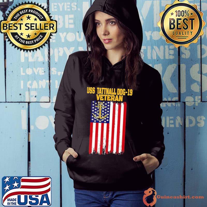 Uss tattnall ddg-19 veteran american flag shirt
