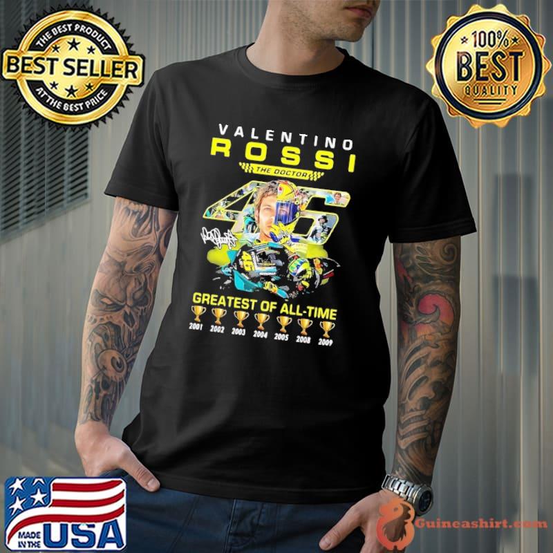 Valentino rossi the doctor greatest of all-time signature nascar s Unisex
