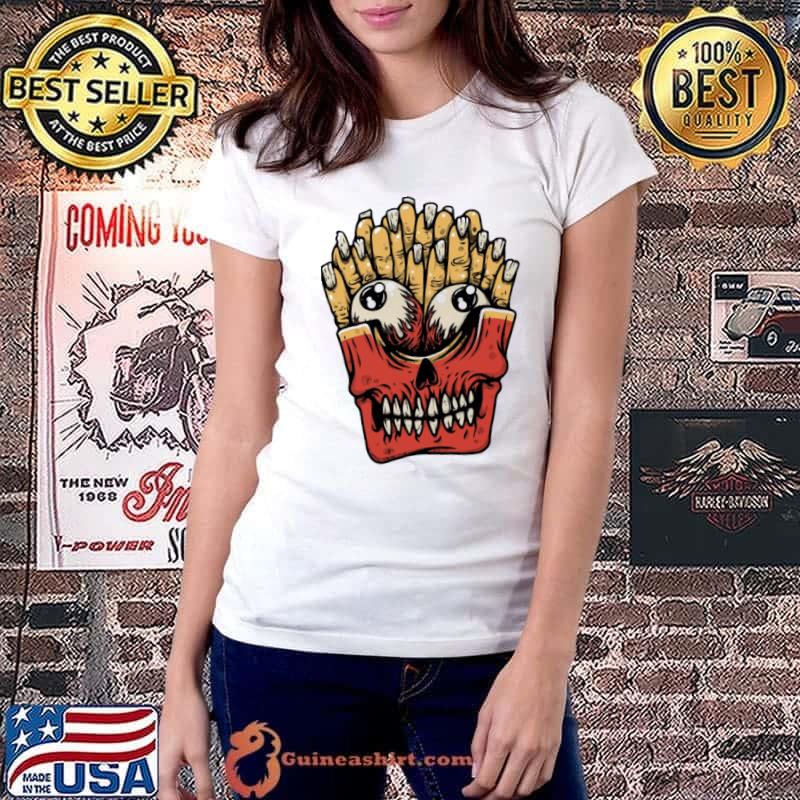 Zombie French Fries Halloween Shirt Ladiestee