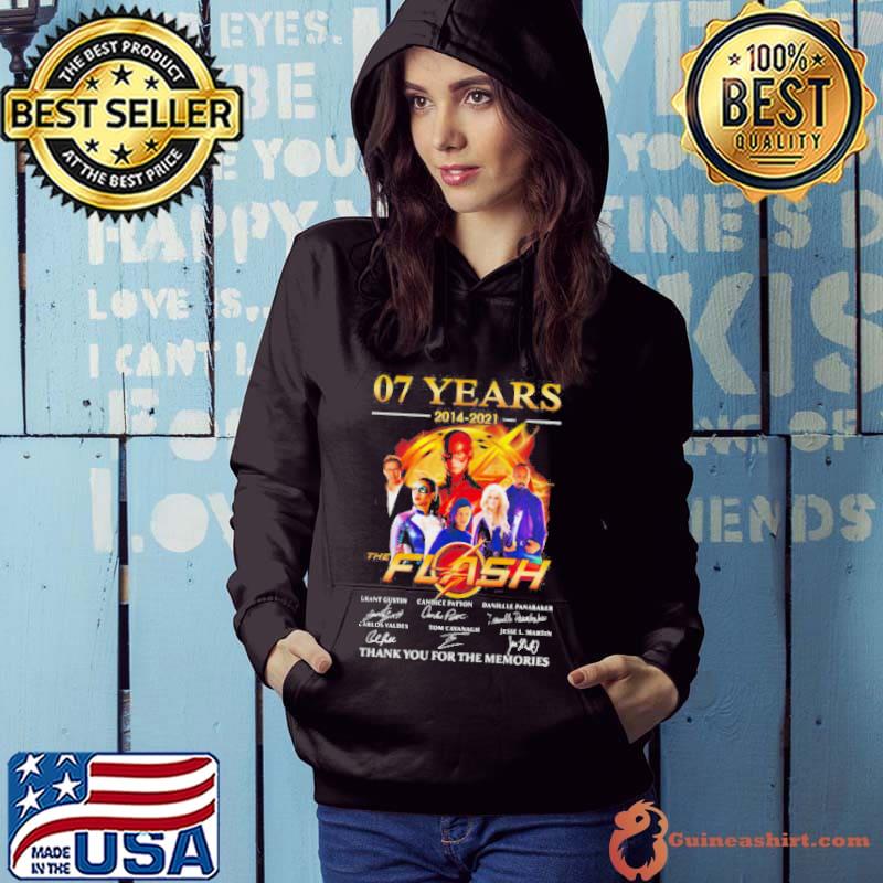 07 Years 2014 2021 Of The Flash Signatures Thank You For The Memories Shirt Hoodie
