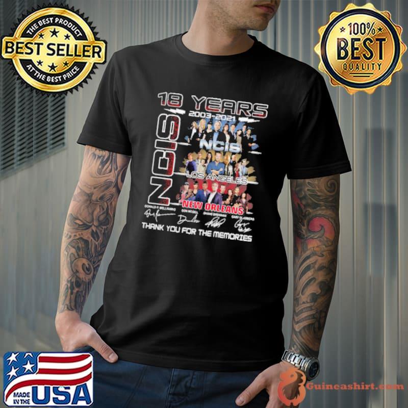 18 Years 2003 2021 Ncis Los Angeles New Orleans signatures shirt