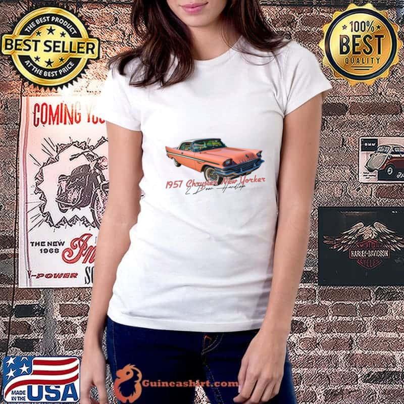 1957 Chrysler New Yorker 2 Door Hardtop Red Car T-Shirt Ladiestee