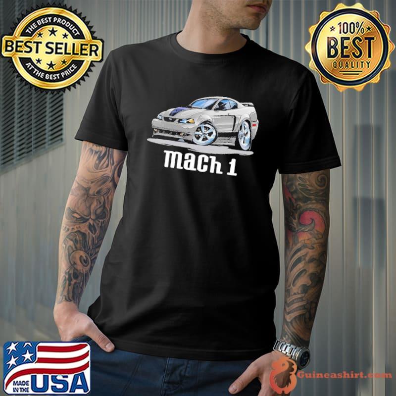 2003 2004 Ford Mach 1 Mustang Grey Car Retro Shirt