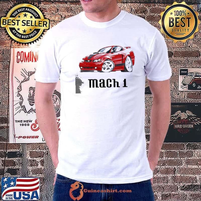 2003 2004 Ford Mach 1 Mustang Red Car Retro Shirt