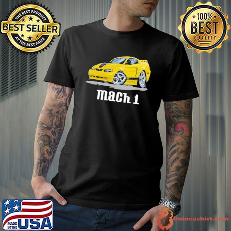 2003 2004 Ford Mach 1 Mustang Yellow Car Retro shirt