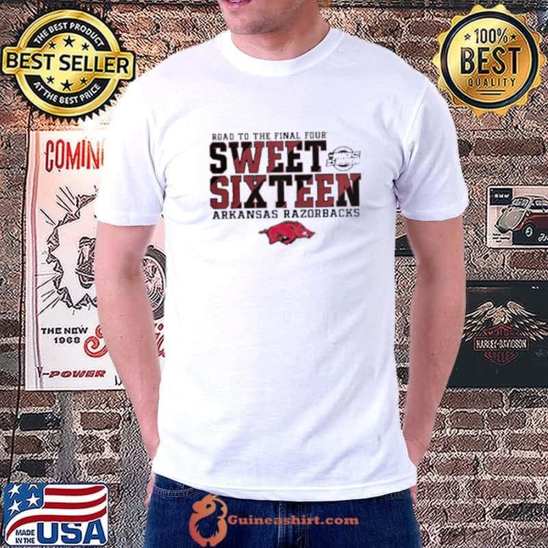 2021 road to the final four sweet sixteen Arkansas Razorbacks shirt