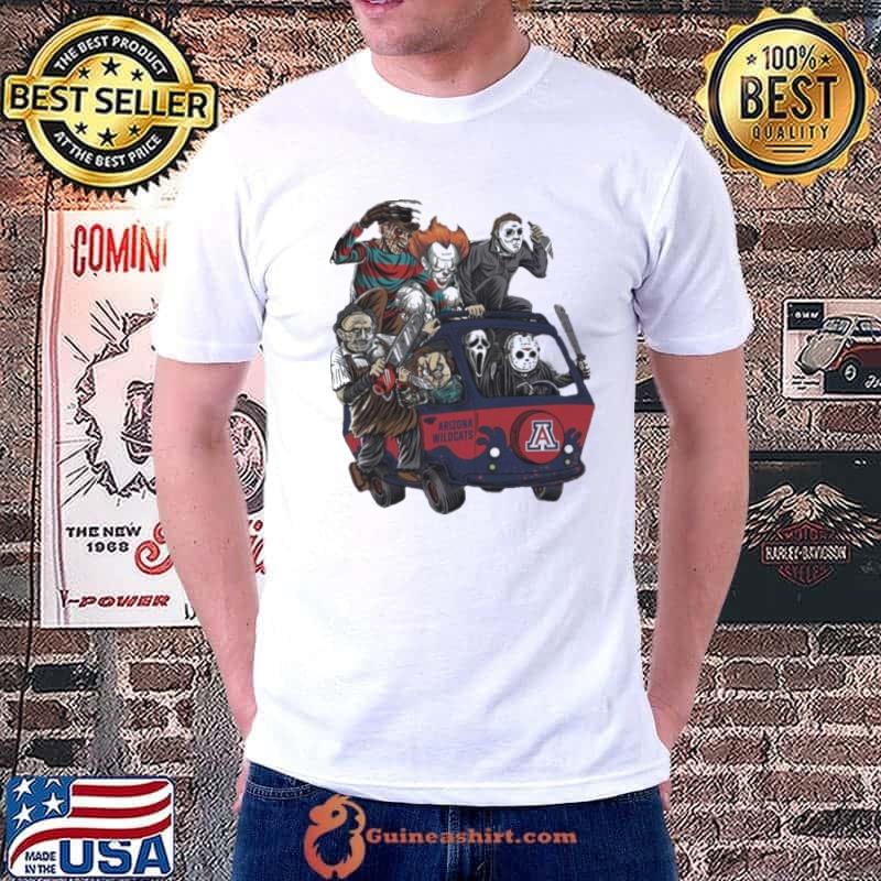 Arizona Wildcats Horror Movies Characters Bus Halloween 2023 Shirt