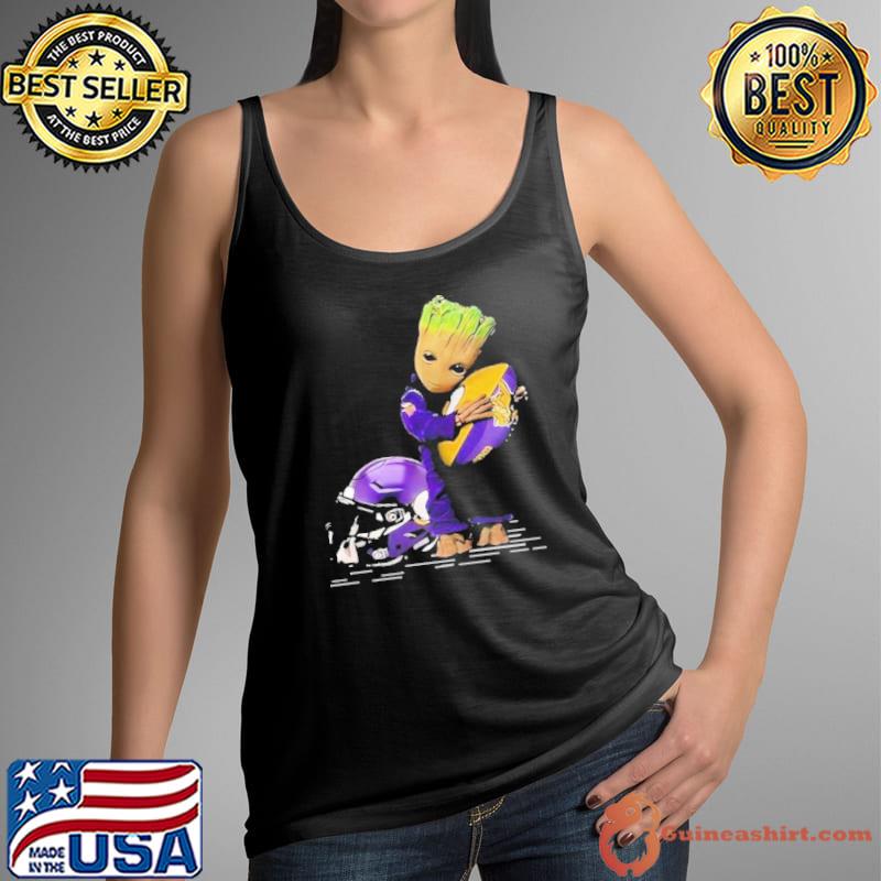 Baby Groot Hug Minnesota Vikings Football 2023 s Tank Top