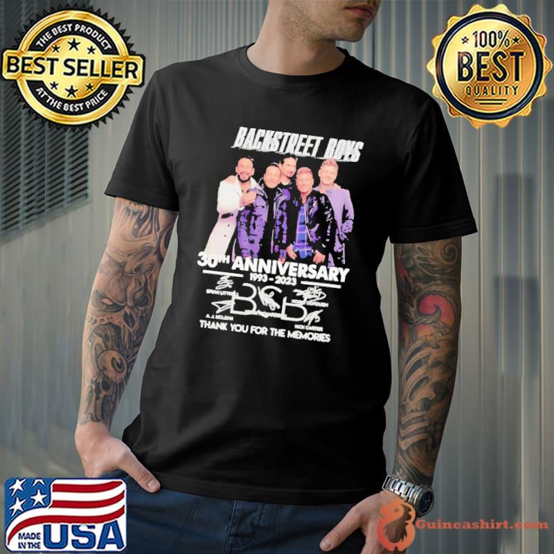 Backstreet boys 30th anniversary 1993 2023 thank you for the memories signature shirt