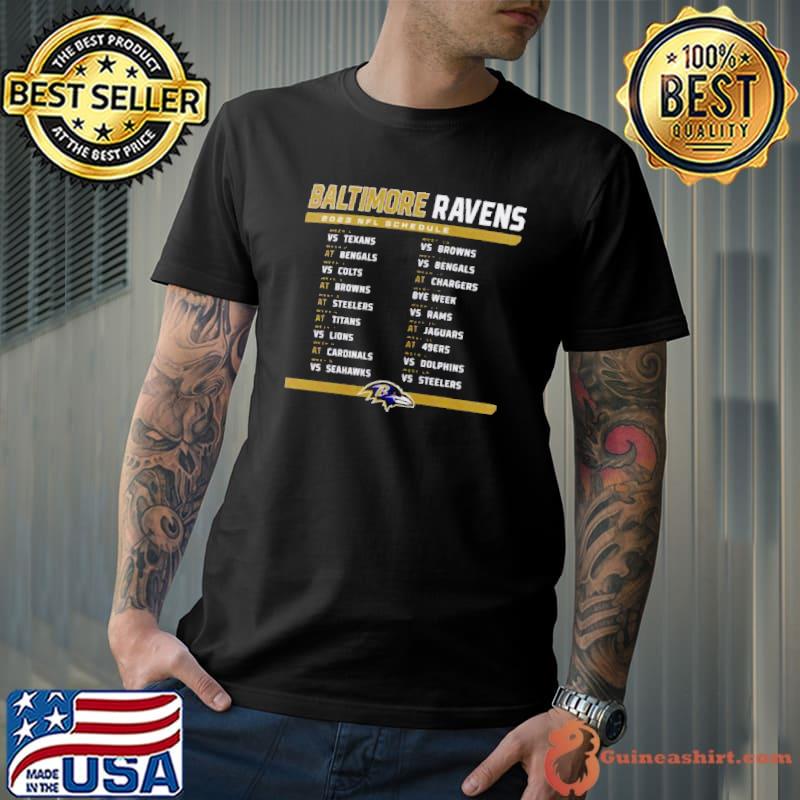 Official Baltimore ravens vs Tennessee Titans flock to london event  schedule 2023 T-shirt, hoodie, tank top, sweater and long sleeve t-shirt