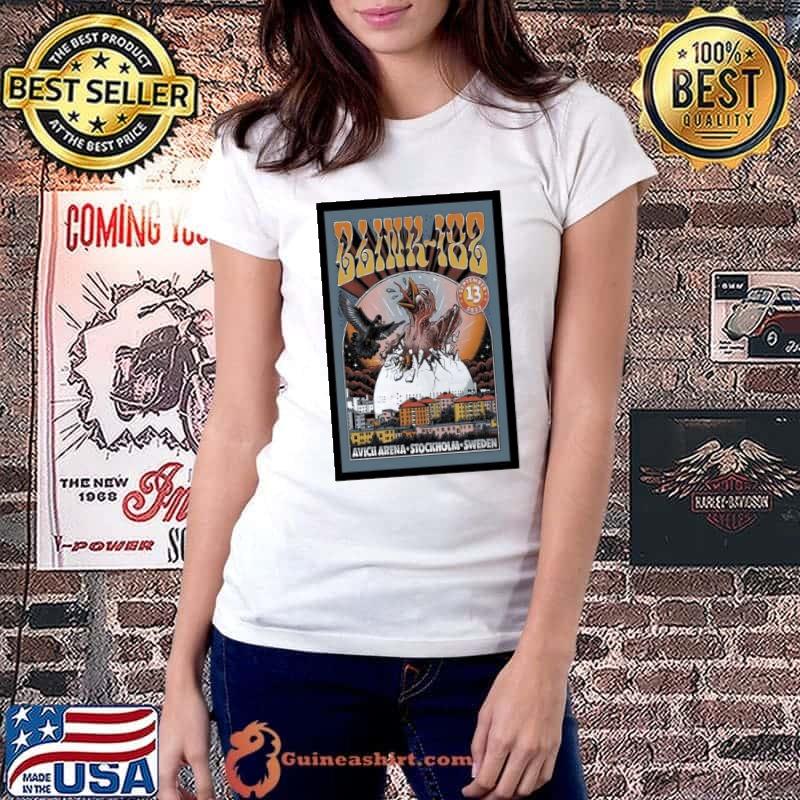 Blink-182 Avicii Arena Stockholm AB Sep 13 2023 Poster Shirt Ladiestee