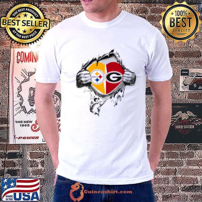 Blood Inside Me Pittsburgh Steelers And Georgia Bulldogs 2023 T