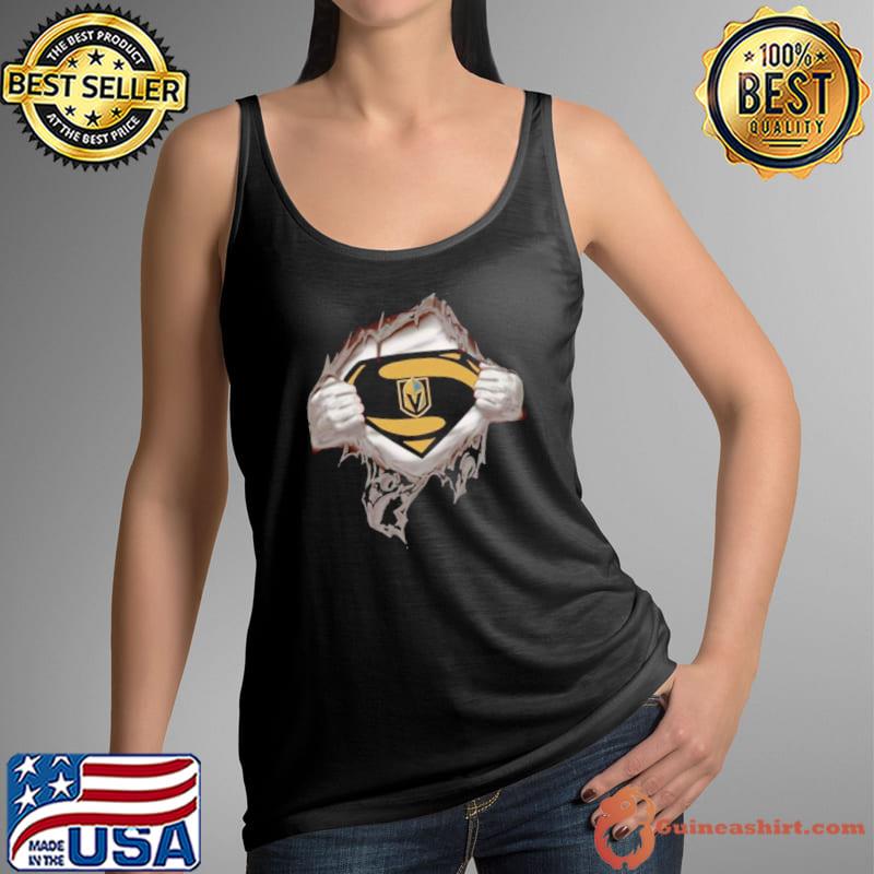 Blood Inside Me Vegas Golden Knights Superman Shirt Tank Top