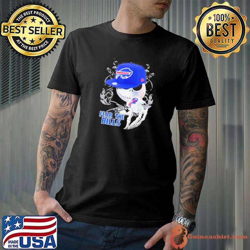 NFL Buffalo Bills Football Jack Skellington Halloween T-Shirt