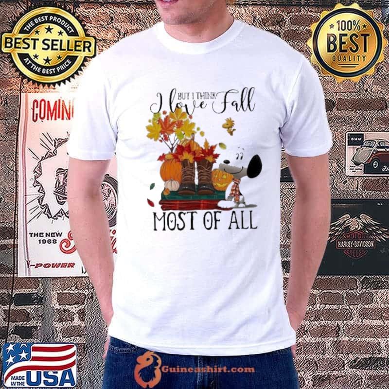 But i think love fall most of all snoopy pumpkin shirt